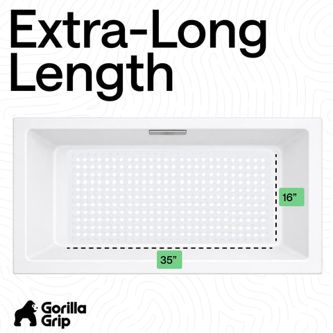 GORILLA GRIP pebble texture provides a gentle, massage-like sensation underfoot.
