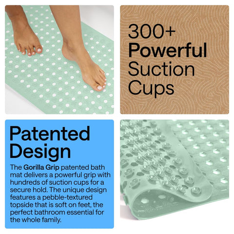 GORILLA GRIP pebble-textured top offers a soft, comfortable surface.