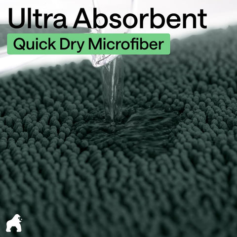 Gorilla Grip quick-dry microfiber rug helps reduce bathroom moisture.