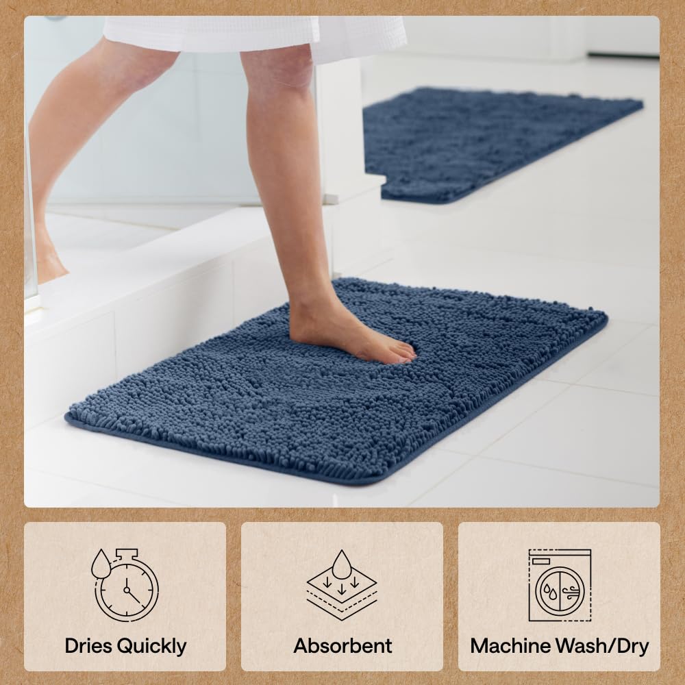 Fast-drying microfiber surface on GORILLA GRIP bath rug