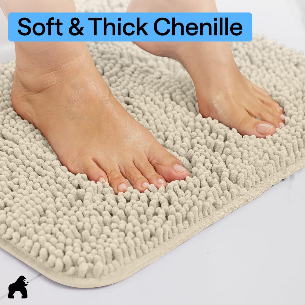 GORILLA GRIP quick-dry microfiber keeps bathroom tidy and dry