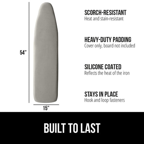 GORILLA GRIP reflective silicone surface directs heat for quicker ironing.