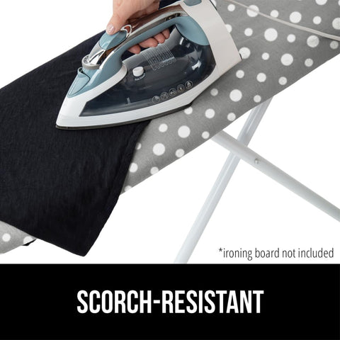 GORILLA GRIP reflective silicone surface aids smooth ironing and easy glide.