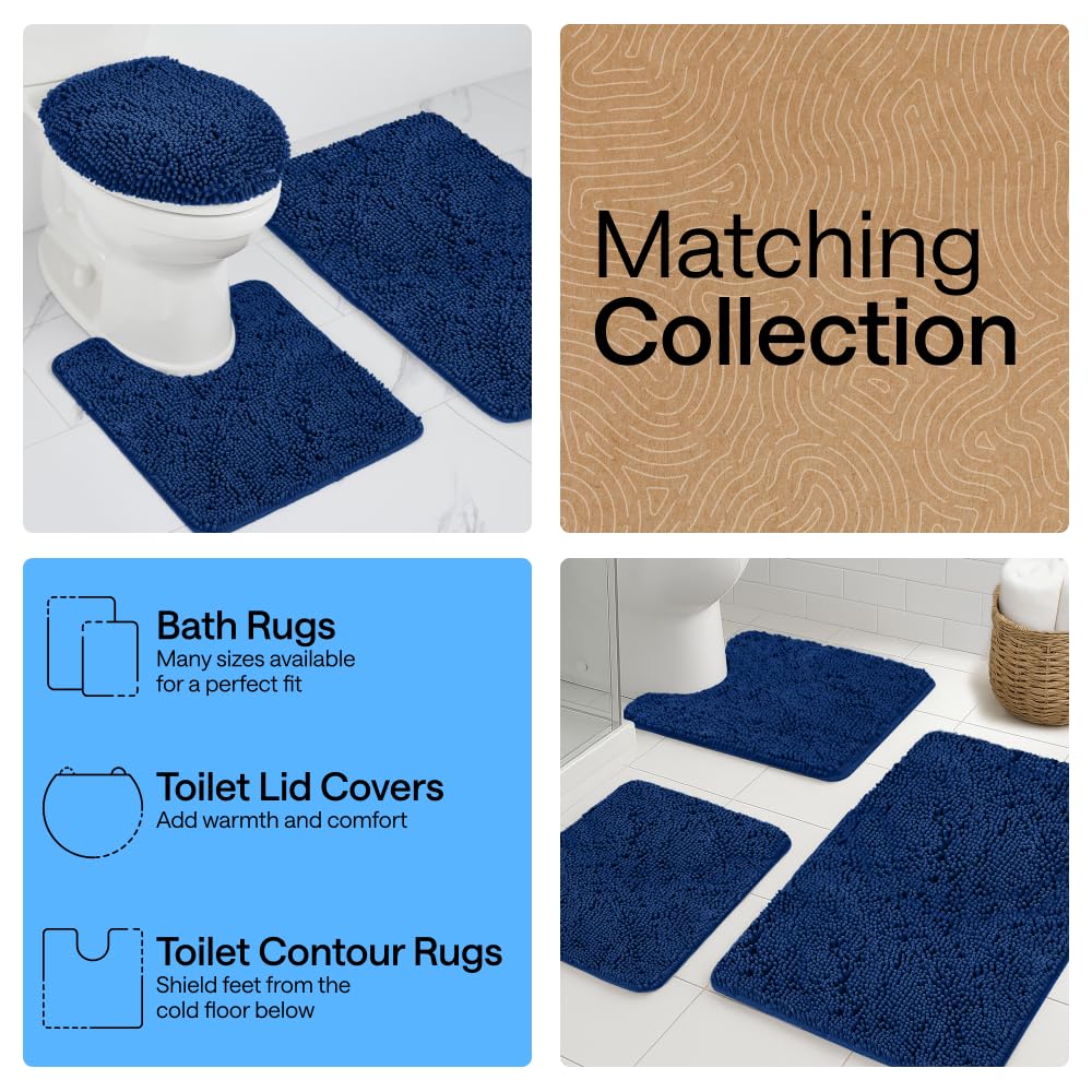 Gorilla Grip royal blue shade brightens any bathroom.