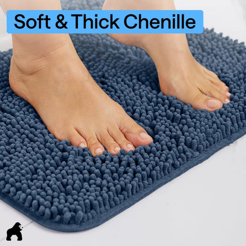 Textured TP Rubber Backing on GORILLA GRIP bath rug for stability