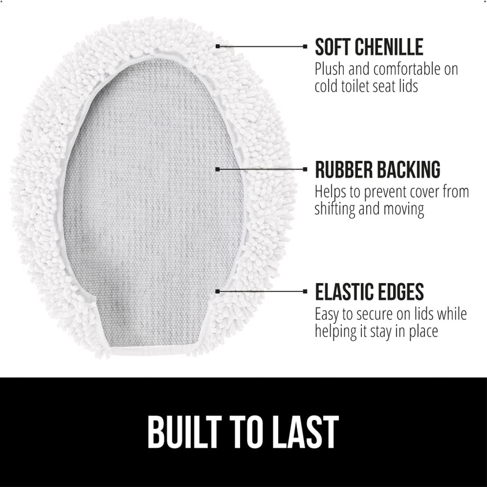 GORILLA GRIP rubber backing showing non-slip grip to keep lids in place.