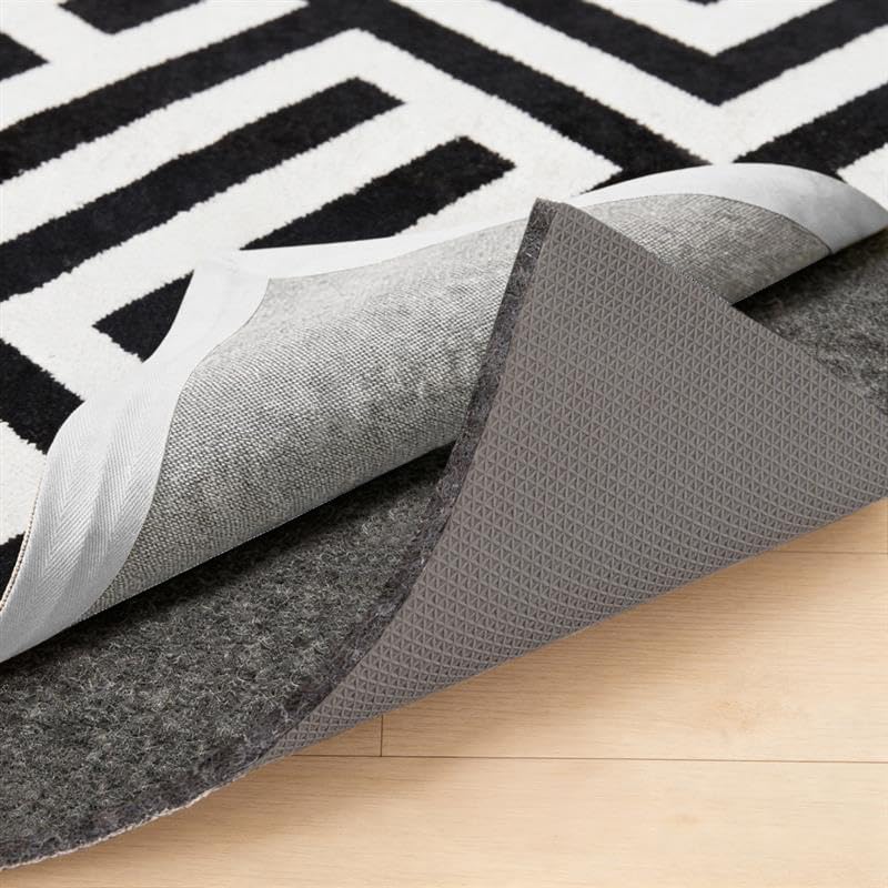 Gorilla Grip rug pad backing provides slip resistance on hardwood floors.