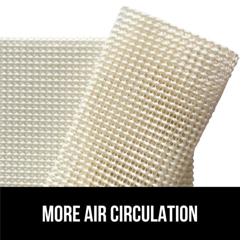 Gorilla Grip rug pad is reversible for floor protection and easy cleaning