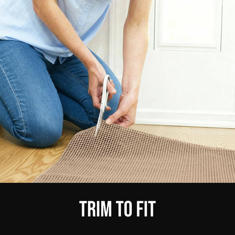 GORILLA GRIP enhances rug stability and minimizes curling at the corners.