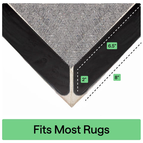 GORILLA GRIP keeps rugs flat and stable for a neat room