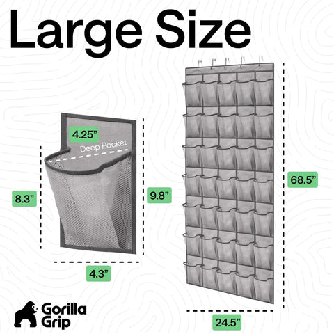 Gorilla Grip mesh allows quick visibility of contents at a glance.
