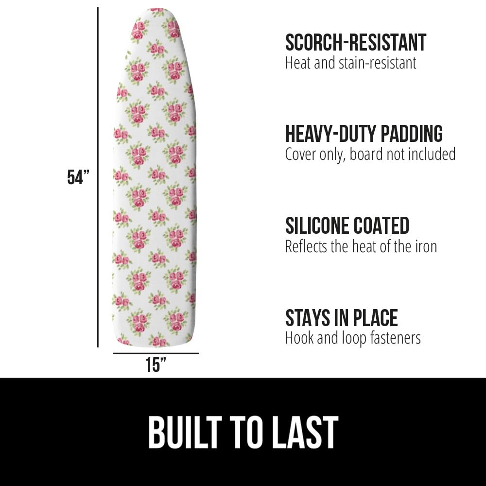 GORILLA GRIP silicone-coated surface reflects heat for faster ironing.