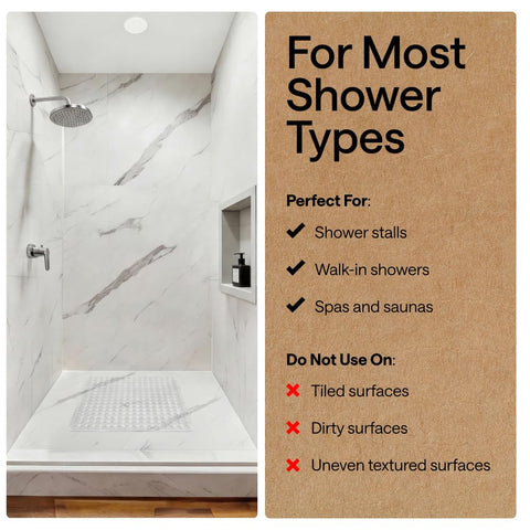 GORILLA GRIP installation on smooth surfaces for reliable stay-in-place performance.