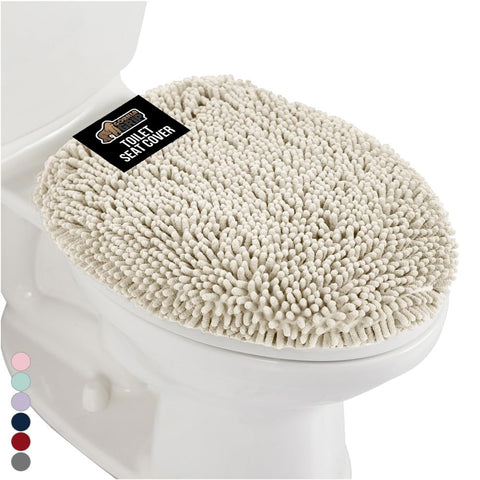 Gorilla Grip Soft Chenille lid cover close-up shows plush texture and comfort.