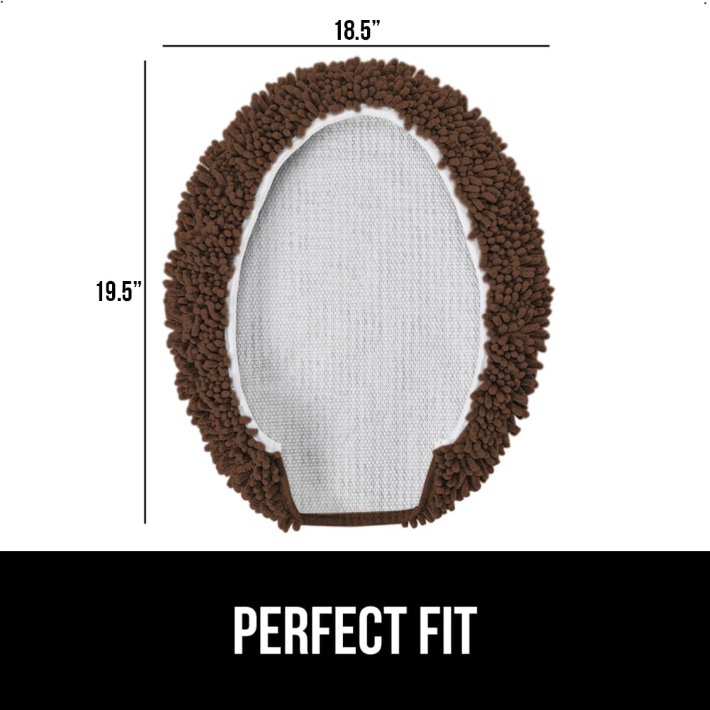 GORILLA GRIP complements bathroom decor with coordinating chenille rugs.