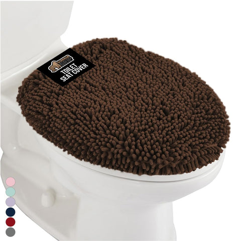 GORILLA GRIP soft chenille lid cover close-up shows plush texture and rich color.