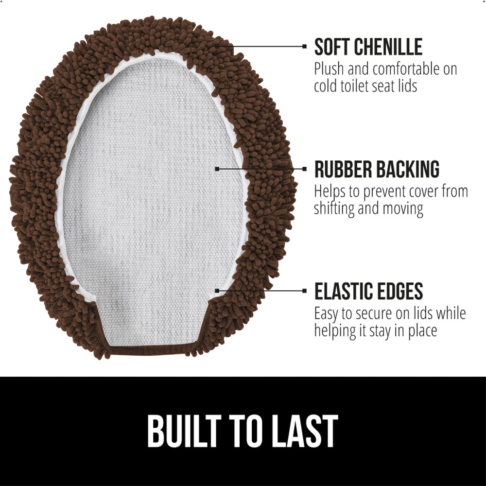 GORILLA GRIP lid cover on lid demonstrates secure fit with elastic edges.