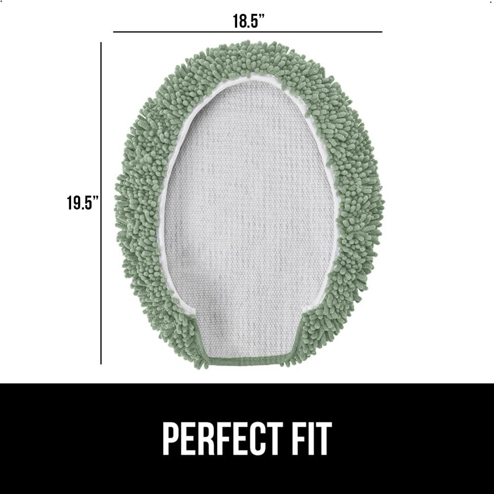 GORILLA GRIP lid cover sage green in a sample bathroom setup