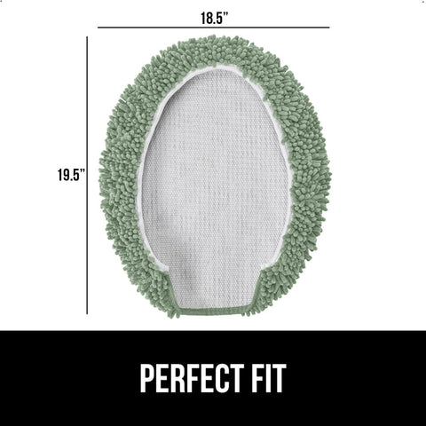 GORILLA GRIP lid cover sage green in a sample bathroom setup