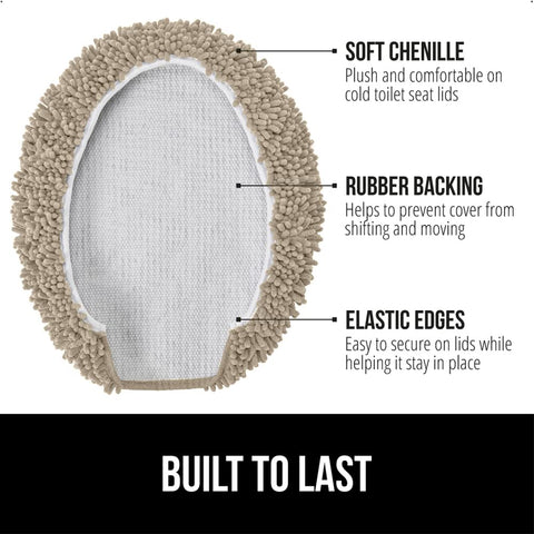 GORILLA GRIP lid cover side view, plush texture and snug fit.