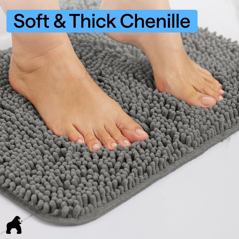 GORILLA GRIP TP rubber backing prevents slipping on smooth floors