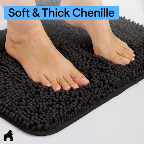 GORILLA GRIP textured TP rubber backing for non-slip bathroom safety