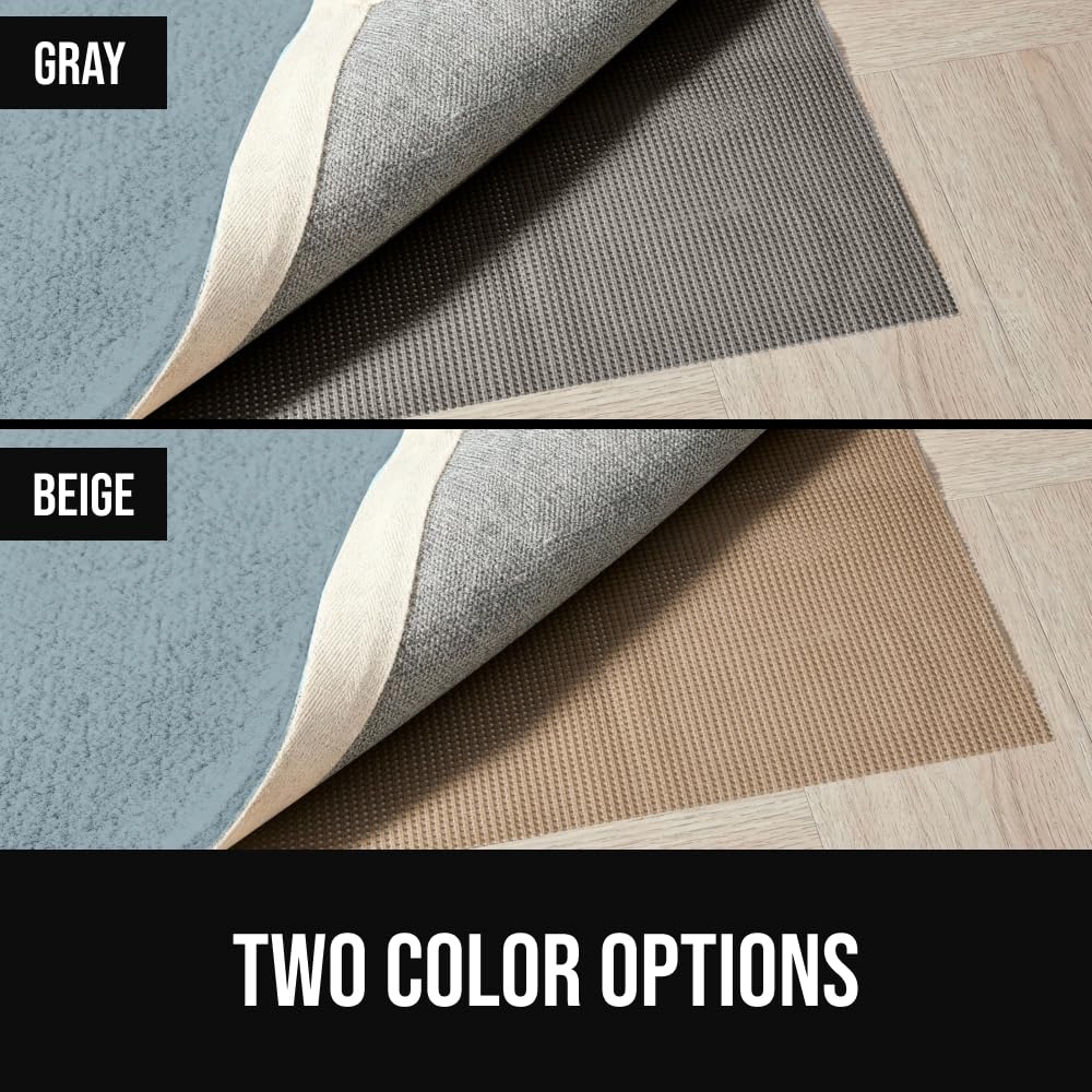 GORILLA GRIP rug pad works well on hard surfaces to reduce noise.
