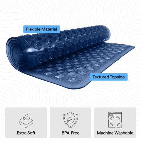 GORILLA GRIP water drainage design helps prevent puddling and keeps floors drier.