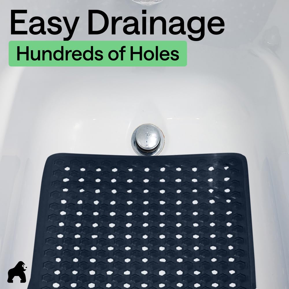 GORILLA GRIP wide coverage helps keep tub surfaces dry and clean