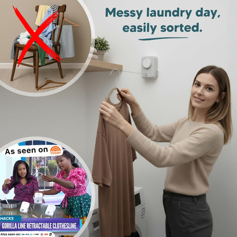 GorillaLine Max wall-mounted housing blends with modern laundry spaces.