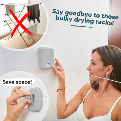 GorillaLine rv-ready wall mount, compact drying solution for travel.