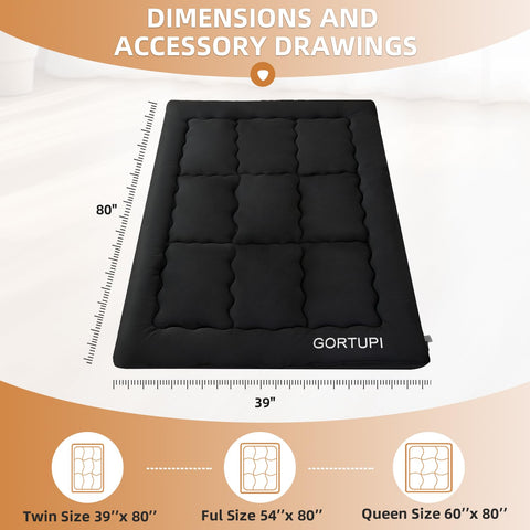 GORTUPI dust bag closeup emphasizes machine-washable cover for simple cleanup