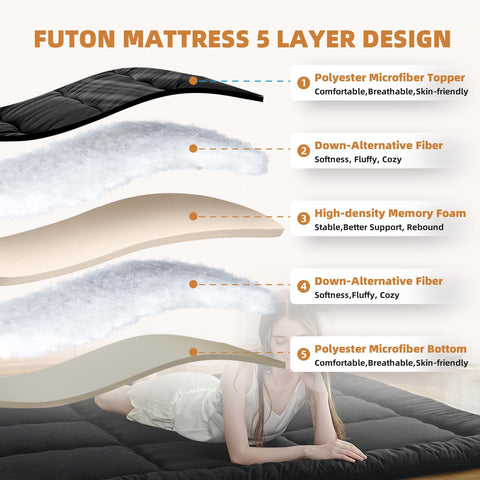 GORTUPI mattress in a bedroom setting demonstrates versatile sleeping surface