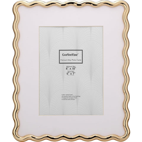 GorYeeFine 8x10 heavy-duty zinc frame front view with premium gold finish.