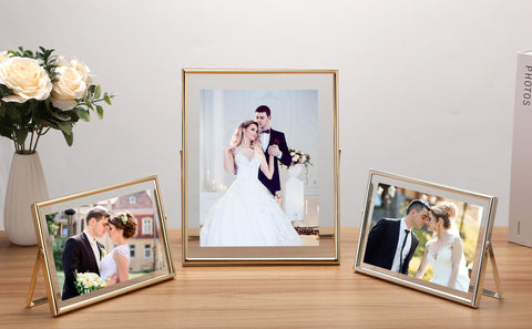 GorYeeFine two-pack gold frames ideal for coordinated tabletop displays.