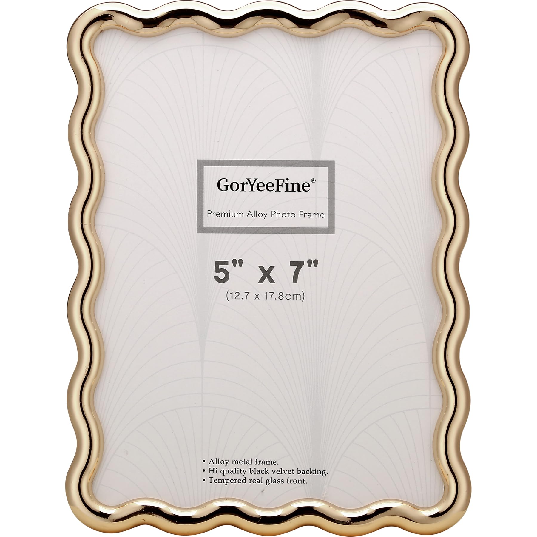 GorYeeFine zinc alloy gold 5x7 frame shown as a durable, stylish display for photos