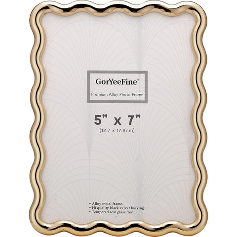 GorYeeFine zinc alloy gold 5x7 frame shown as a durable, stylish display for photos