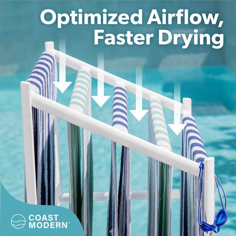 GoSports free-standing unit with rubber feet stays stable on wet pool decks.