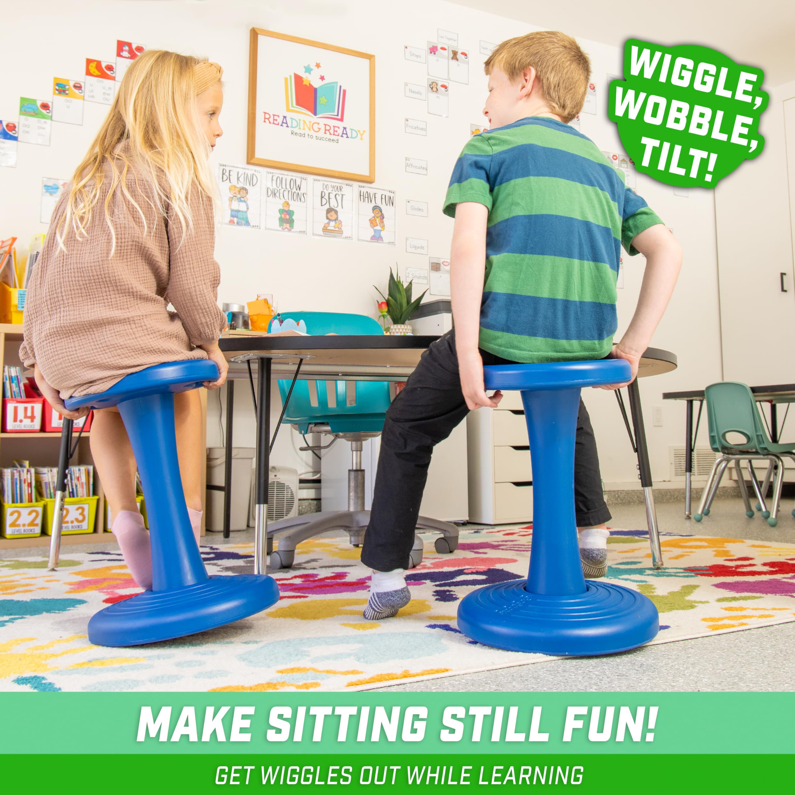 GoSports Wobble Seat top view highlights movement-friendly design for focus
