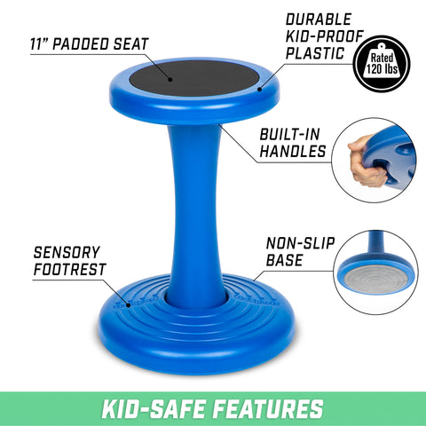 GoSports Wobble Seat textured footrest provides sensory rest for restless feet