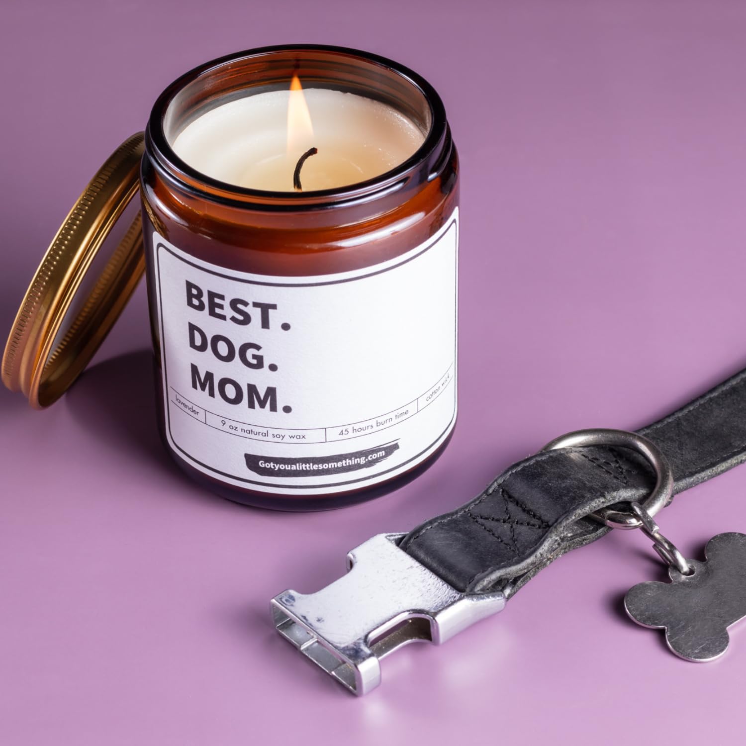 Got you a little something dog mom candle packaging for gifting