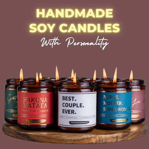 Hakuna Matata gift box featuring the lavender vanilla candle.