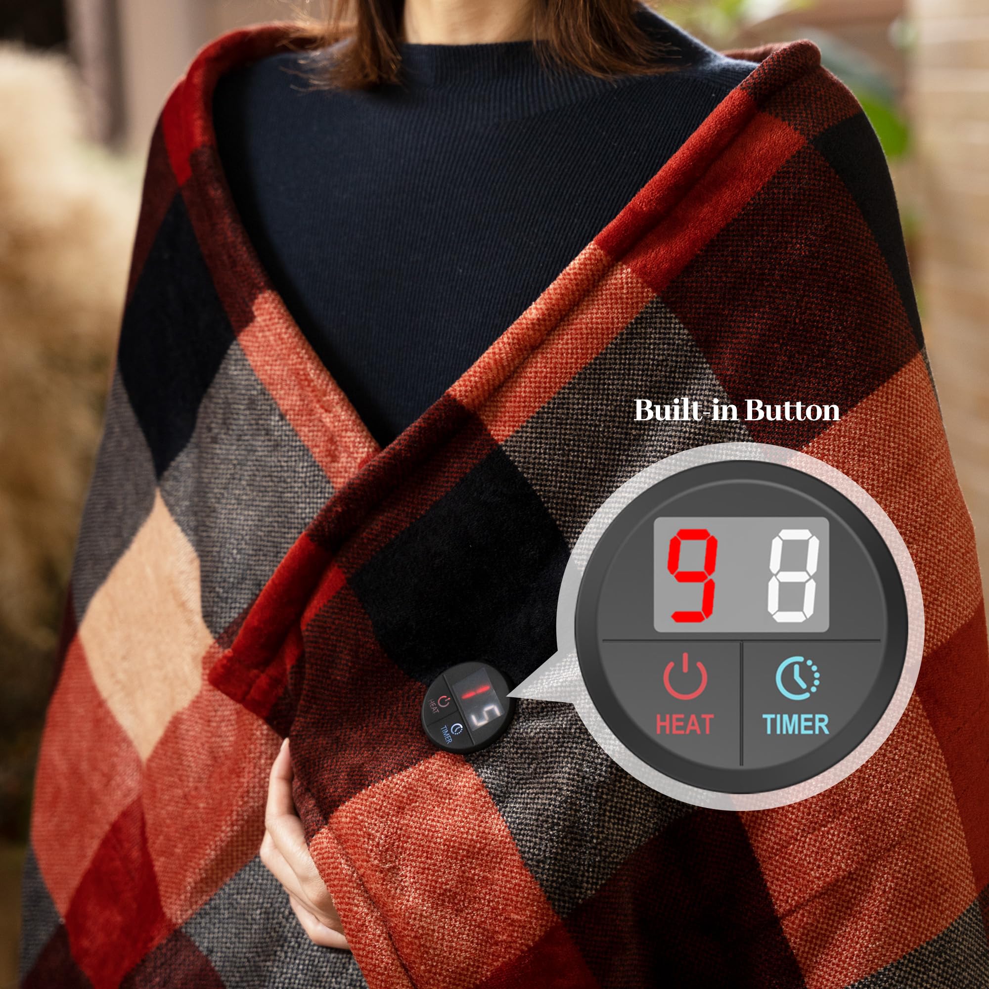 GOTCOZY heat levels dial offers 10 levels for customized comfort.