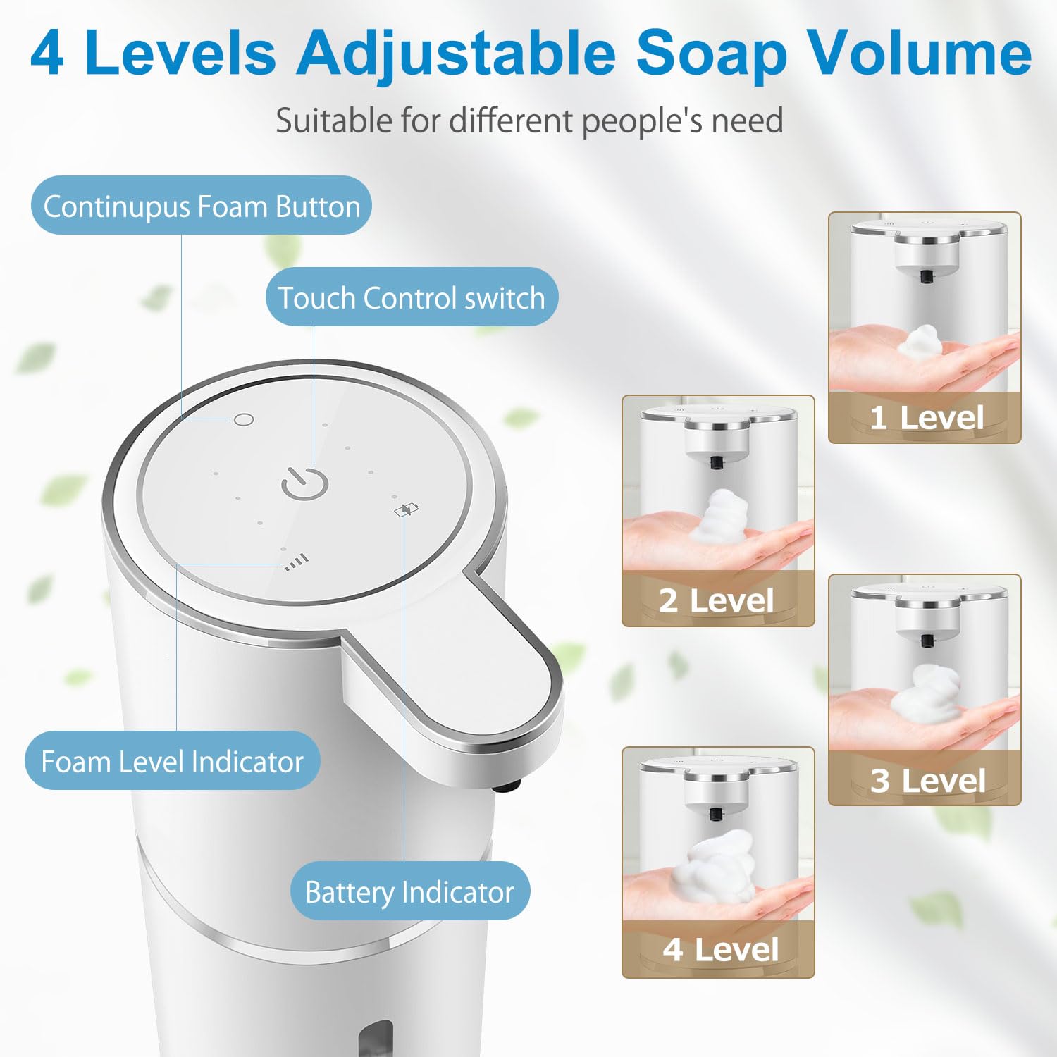 Continuous foam mode from Gotofine dispenser for heavy cleaning tasks