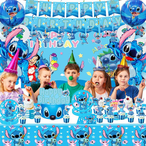GOTOFUN blue stitch hanging swirls add whimsical entrance details.