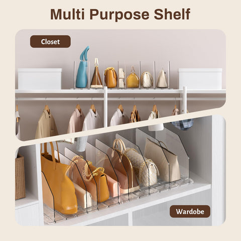 Four bases and sixteen dividers enable flexible configurations for various shelves.