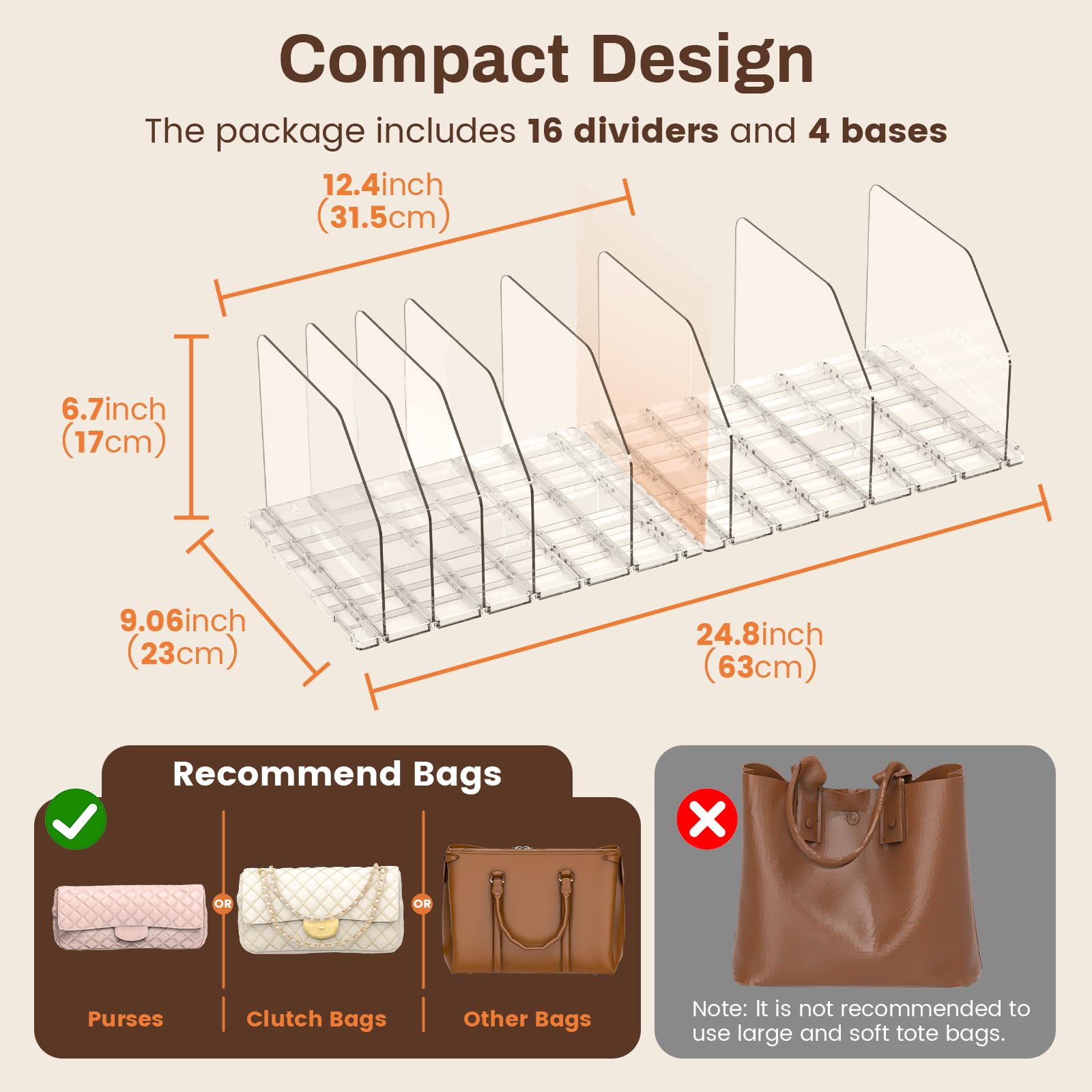 Compact design helps maximize small closet space without clutter.