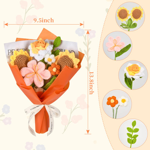 Gouraml bouquet packaging and ribbon enhance gift presentation.