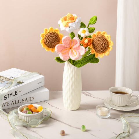 Gouraml crochet leaf bundle complements bouquets with soft, handmade greenery.