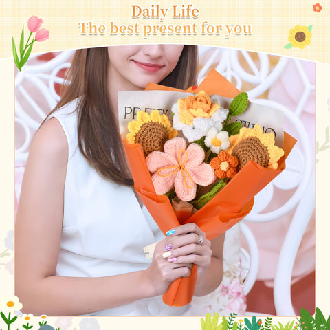 Gouraml Mother's Day gift crochet bouquet offers lasting beauty and sentiment.